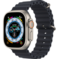 Умные часы Apple Watch Ultra LTE 49 мм (титановый корпус, титановый/темно-серый, ремешок из эластомера)