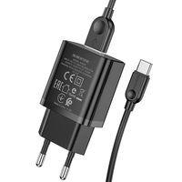 Сетевое зарядное Borofone BA52A USB Type-C (черный)