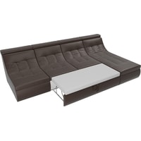 Модульный диван Лига диванов Холидей люкс 105574 (экокожа, коричневый)