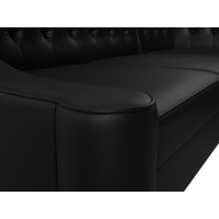 Угловой диван Лига диванов Бронкс правый 114590 (экокожа черный)