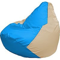 Кресло-мешок Flagman Груша Медиум Г1.1-275 (голубой/светло-бежевый)
