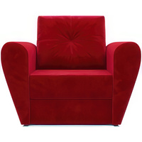 Кресло-кровать Мебель-АРС Квартет (микровельвет, красный кордрой)