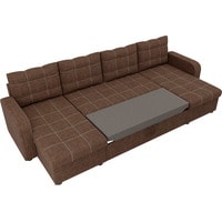 П-образный диван Лига диванов Ливерпуль 31472 (рогожка, коричневый)