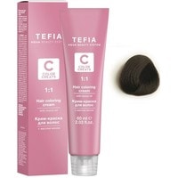 Крем-краска для волос Tefia Color Creats 5/81 (светлый брюнет шоколад пепельный)