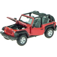 Внедорожник Welly Jeep Wrangler Rubicon 39885C (красный)