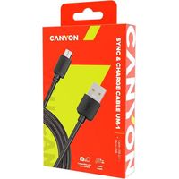 Кабель Canyon UM-1 CNE-USBM1B USB Type-A - microUSB (1 м, черный)