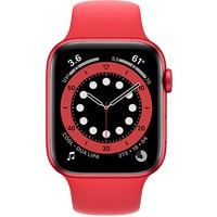 Умные часы Apple Watch Series 6 44 мм (алюминий красный/красный спортивный)