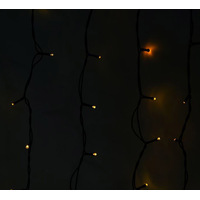Световой дождь Luazon Занавес (пвх черный, 2x3 м, желтый) [1080247]