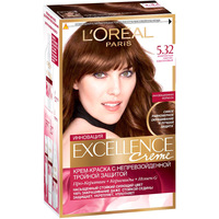 Крем-краска для волос L'Oreal Excellence 5.32 Золотистый светло-каштановый