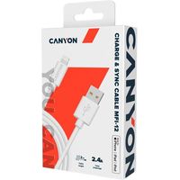 Кабель Canyon MFI-12 CNS-MFIC12W USB Type-A - Lightning (2 м, белый)