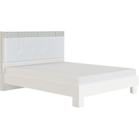 Кровать МСТ. Мебель Белла №1.3 1.6 160x200 с мягкой спинкой (рамух белый)