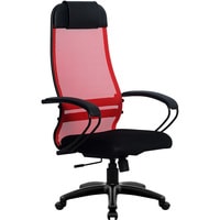 Кресло Metta SU-1-BP Комплект 11, Pl тр/сечен (резиновые ролики, красный)