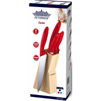 Набор ножей Peterhof PH-22408 (красный)