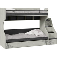 Двухъярусная кровать Трия Оксфорд-2 СМ-399.11.012 (матера/дуб крафт белый с рисунком)