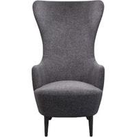 Интерьерное кресло Tom Dixon Wingback Chair BLACK Fabric B (темно-серый/черный) в Бресте