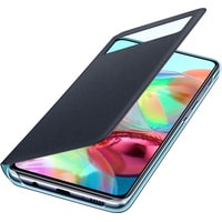 Чехол для телефона Samsung S View Wallet Cover A71 (черный)