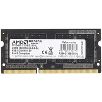 Оперативная память AMD Radeon R3 4GB DDR3 SODIMM PC3-10600 R334G1339S1S-U