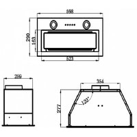 Кухонная вытяжка MAUNFELD Trapeze 602M (белый)