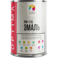 Эмаль LIDA ПФ-115 Optima 1 кг (красный)