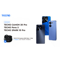 Смартфон Tecno Pova 5 8GB/256GB + Tecno TWS Earphone BD03 (черный)