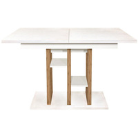Кухонный стол ЭлиГард Best 118-157x76x80 (белый структурный/дуб натуральный)