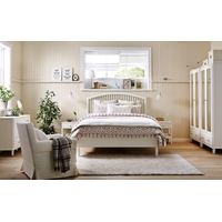 Кровать Ikea Тисседаль 200x160 (белый, основание Леирсунд) 092.111.64