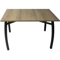 Кухонный стол Solt 100x60 (дуб/ноги гнутые усиленные черные)