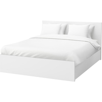 Кровать Ikea Мальм 200x160 (4 ящика, белый, Лурой) 692.110.24