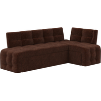 Угловой диван Mebelico Люксор (угловой, вельвет, коричневый)