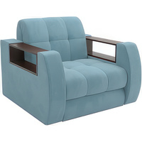 Кресло-кровать Мебель-АРС Барон №3 (велюр, голубой Luna 089)