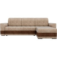 Угловой диван Mebelico Честер 61105 (правый, велюр, бежевый/коричневый)