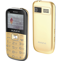 Кнопочный телефон Maxvi B6ds (золотистый)