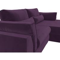 Угловой диван Mebelico Пекин 115405 (правый, велюр, фиолетовый)