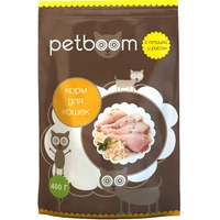 Сухой корм для кошек PetBoom Для взрослых кошек с птицей и рисом 0.4 кг