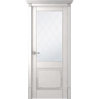Межкомнатная дверь Belwooddoors Селби 220x90 см (стекло, эмаль, белый/серебро/мателюкс 39)