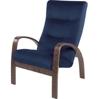 Интерьерное кресло GreenTree Ладога-2 GT3299-МТ008 (орех/синий)