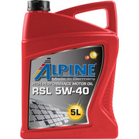 Моторное масло Alpine RSL 5W-40 5л