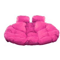 Подвесное кресло M-Group Для двоих 11450208 (коричневый ротанг/розовая подушка)