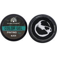 Гель-краска Global Fashion Color Gel Pinting Black 5 мл