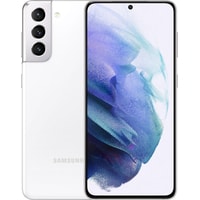 Смартфон Samsung Galaxy S21 5G SM-G991B/DS 8GB/256GB Восстановленный by Breezy, грейд B (белый фантом)