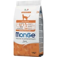 Сухой корм для кошек Monge Natural Superpremium Monoprotein Duck 1.5 кг