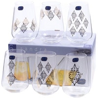 Набор стаканов для воды и напитков Bohemia Crystal Sandra 23013/S1387/380