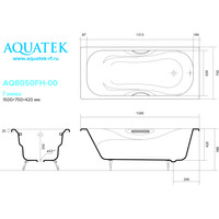 Ванна Aquatek Гамма 150x75 AQ8050FH-00