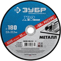 Отрезной диск Зубр Профессионал 36200-180-2.0-z03