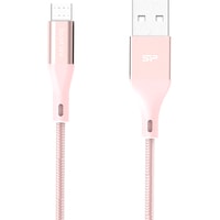 Кабель Silicon-Power Boost Link Nylon LK30AB USB Type-A - microUSB (1 м, розовый)