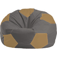 Кресло-мешок Flagman Мяч М1.1-368 (серый темный/бежевый темный)