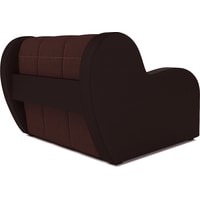 Кресло-кровать Мебель-АРС Аккордеон Барон (микровелюр/экокожа, шоколад/коричневый)