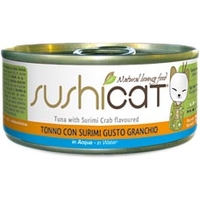 Консервированный корм для кошек SushiCat Tuna with Surimi Crab flavoured in Water 70 г