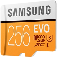 Карта памяти Samsung Evo microSDXC 256GB + адаптер