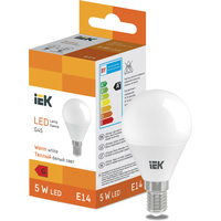 Светодиодная лампочка IEK LED Globe G45 400lm 3000K E14